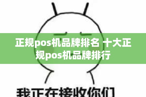 正规pos机品牌排名 十大正规pos机品牌排行