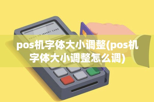 pos机字体大小调整(pos机字体大小调整怎么调)