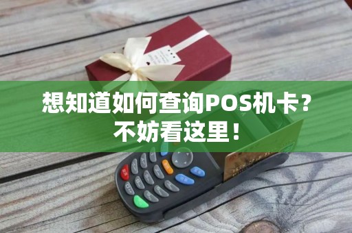 想知道如何查询POS机卡？不妨看这里！