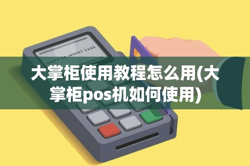 大掌柜使用教程怎么用(大掌柜pos机如何使用)