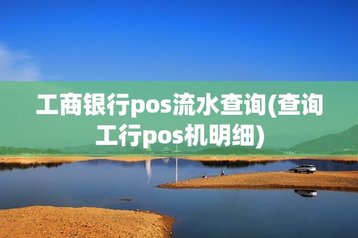 工商银行pos流水查询(查询工行pos机明细)