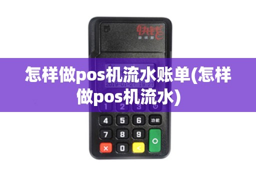 怎样做pos机流水账单(怎样做pos机流水)