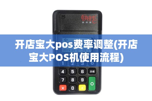 开店宝大pos费率调整(开店宝大POS机使用流程)
