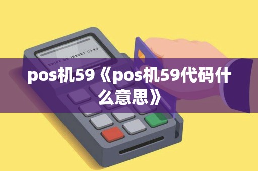 pos机59《pos机59代码什么意思》