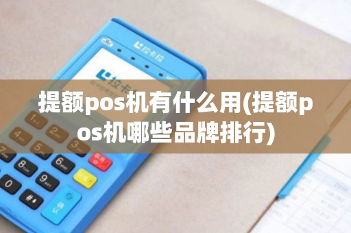 提额pos机有什么用(提额pos机哪些品牌排行)
