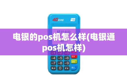 电银的pos机怎么样(电银通pos机怎样)
