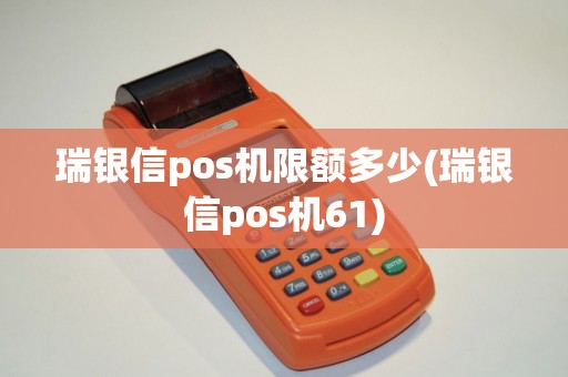 瑞银信pos机限额多少(瑞银信pos机61)