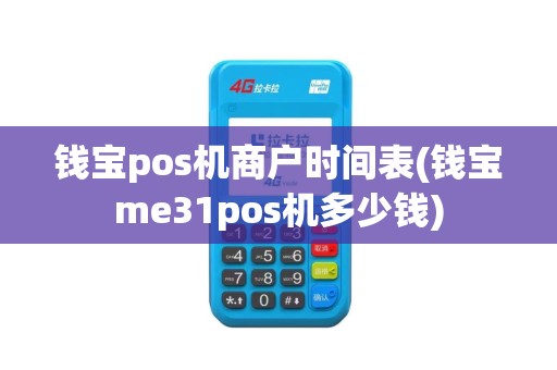 钱宝pos机商户时间表(钱宝me31pos机多少钱)