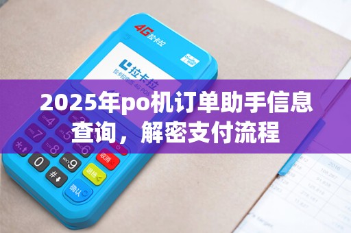 2025年po机订单助手信息查询，解密支付流程