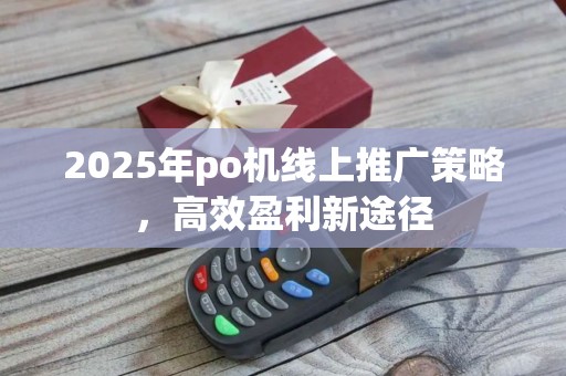 2025年po机线上推广策略，高效盈利新途径
