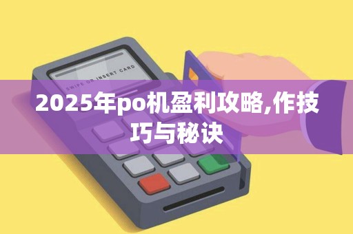 2025年po机盈利攻略,作技巧与秘诀