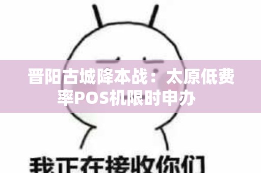晋阳古城降本战：太原低费率POS机限时申办  