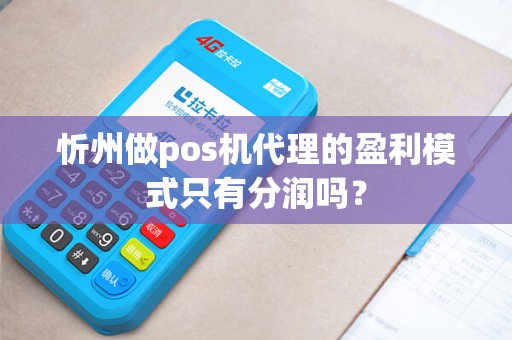 忻州做pos机代理的盈利模式只有分润吗？