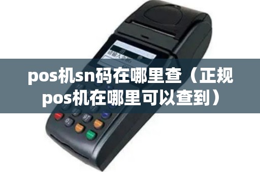 pos机sn码在哪里查（正规pos机在哪里可以查到）