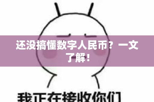 还没搞懂数字人民币？一文了解！