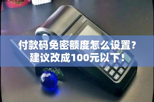 付款码免密额度怎么设置?建议改成100元以下! 付款码免密额度怎么设置?建议改成100元以下!